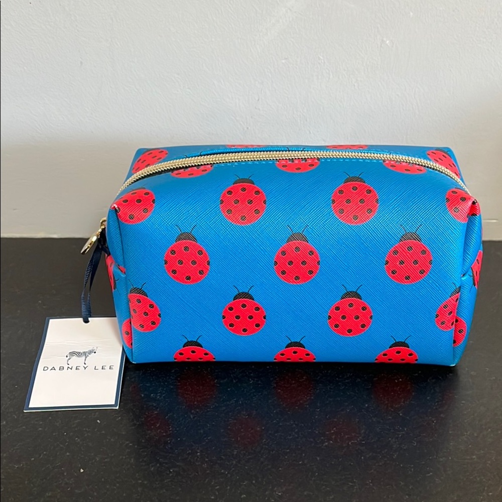 Dabney Lee Vibrant Blue Ladybug Makeup Organizer